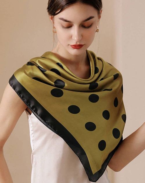 Olive Polka Dot Scarf