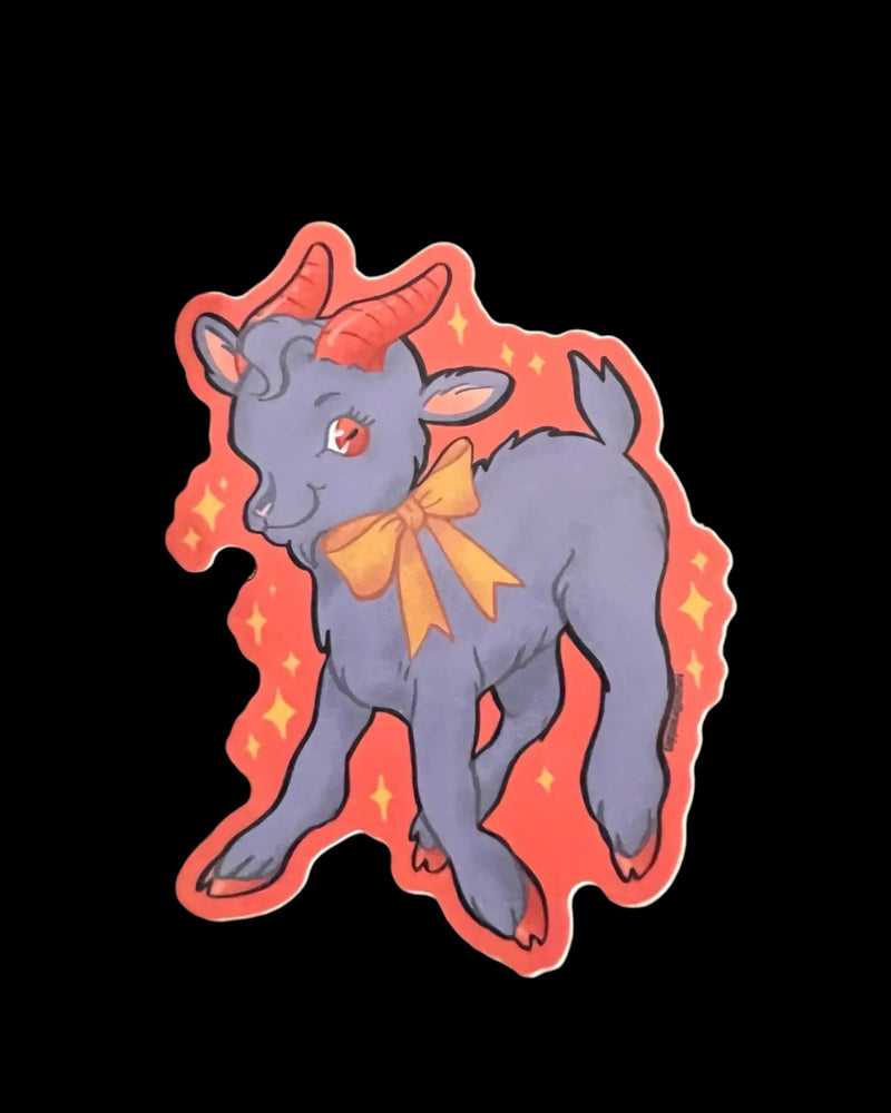 Retro Spooky Goat Sticker