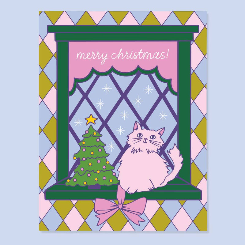 Holiday Kitty Window Card