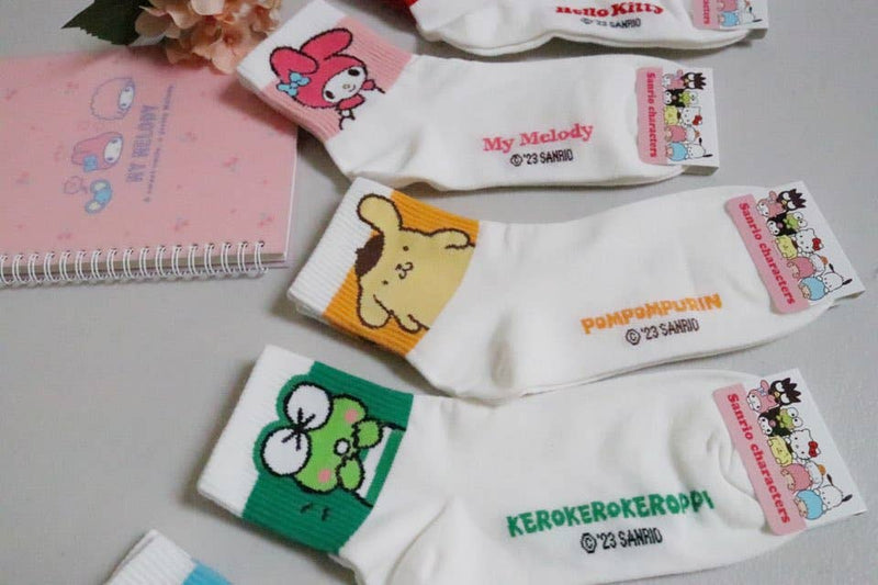 Sanrio Athletic Ankle Socks: KeroKero keroppi