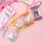 Sanrio Pastel Candy Key Ring Chain Zipper Charm Random Pack