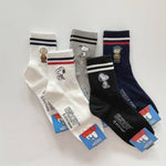 Gray Athletic Snoopy Socks