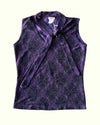 Vintage Purple Sleeveless Blouse