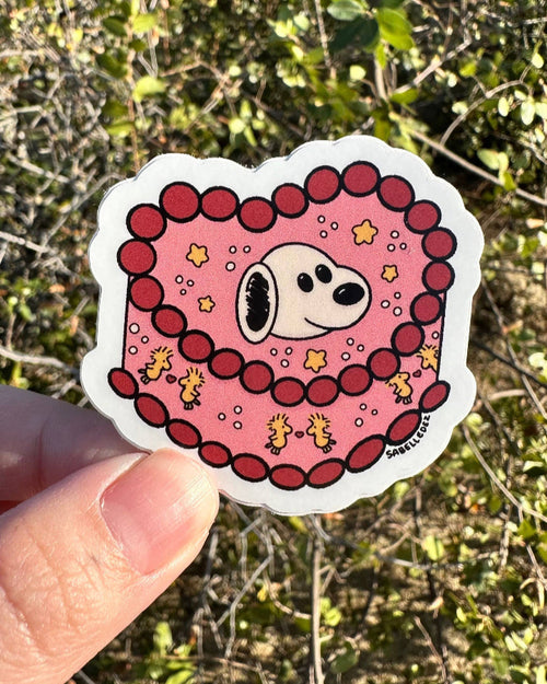 Snoopy Sweetheart Cake Sticker