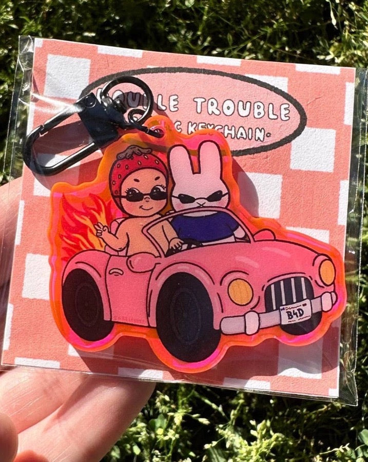 Double Trouble Keychain