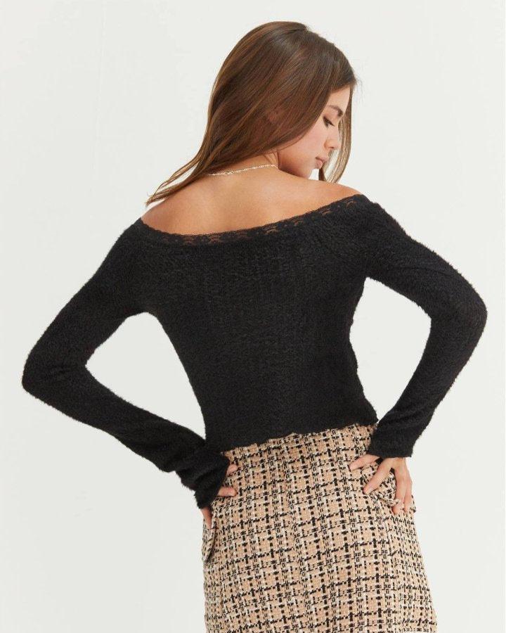 Black Tonja Off Shoulder Top