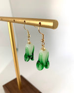 Glass Bok Choy Earrings