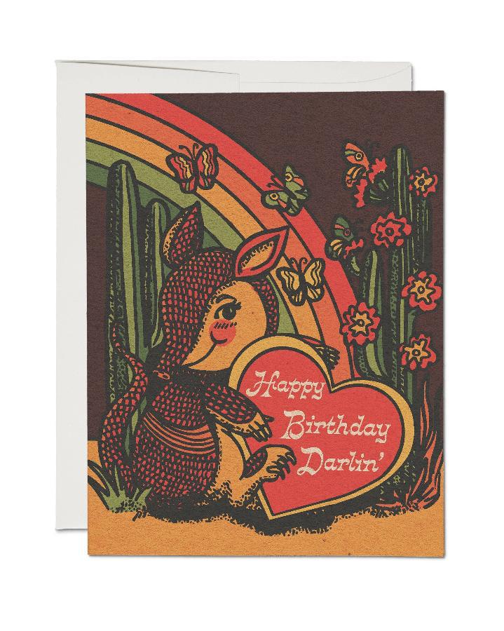 Armadillo Birthday Greeting Card