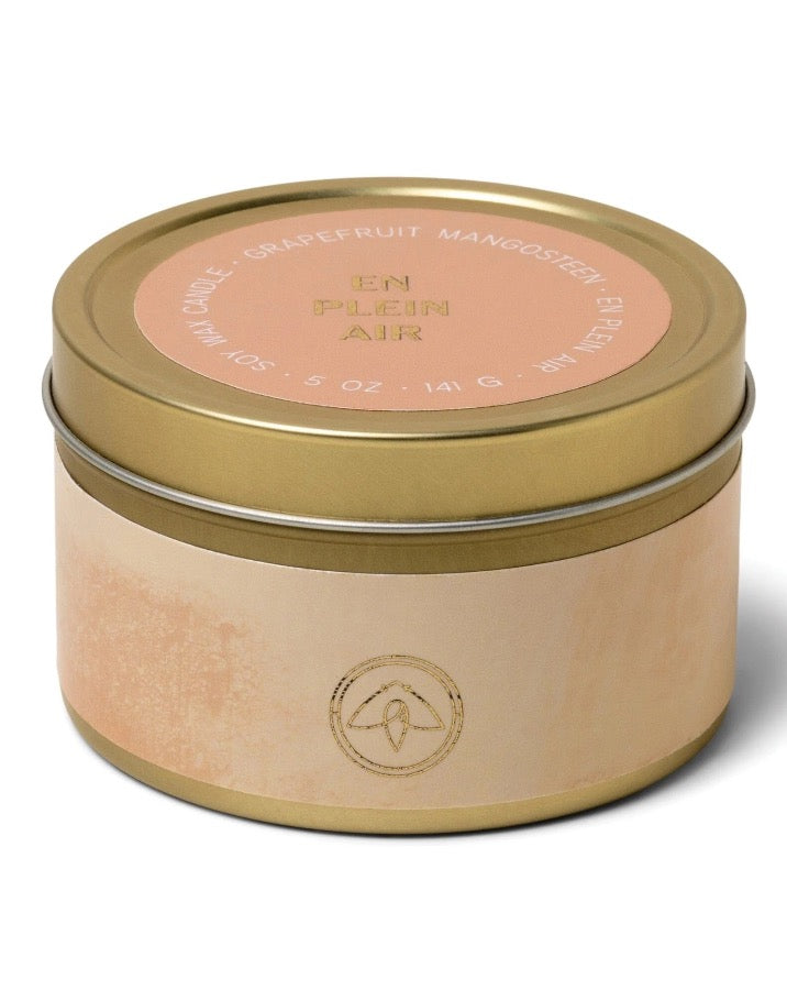 En Plein Air 5 oz Tin Candle - Grapefruit Magosteen