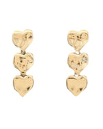 Triple Heart Dangle Earrings