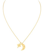 Gold Dipped Starburst Pendant Necklace