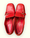 Vintage Red  Heeled Loafers