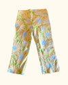 Vintage Sunflower Capri Pants