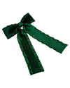 Green Maren Ruffle Bow Clip