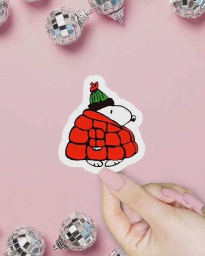 Snoopy Puffer Jacket Sticker