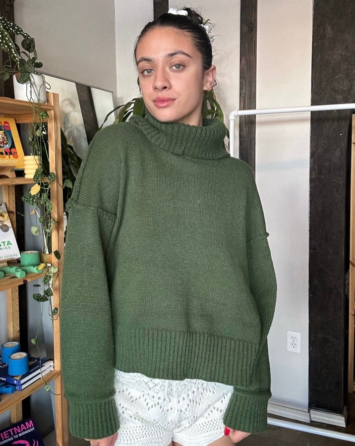 Sage green turtleneck sale