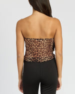 Leopard Print Mesh Top