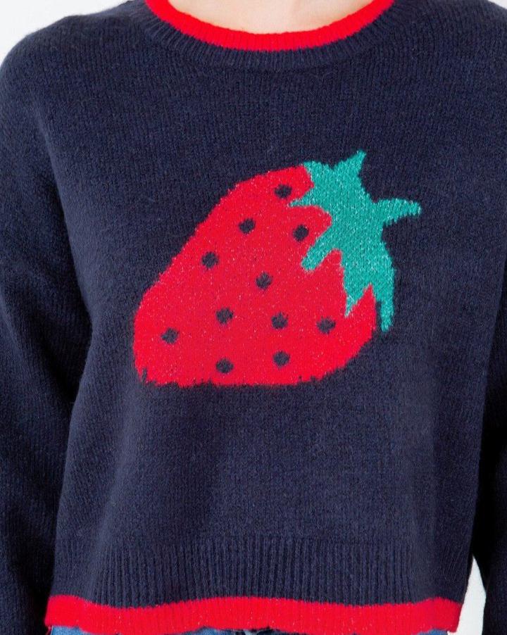 Strawberry Intarsia Sweater