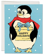 Holiday Penguin Greeting Card