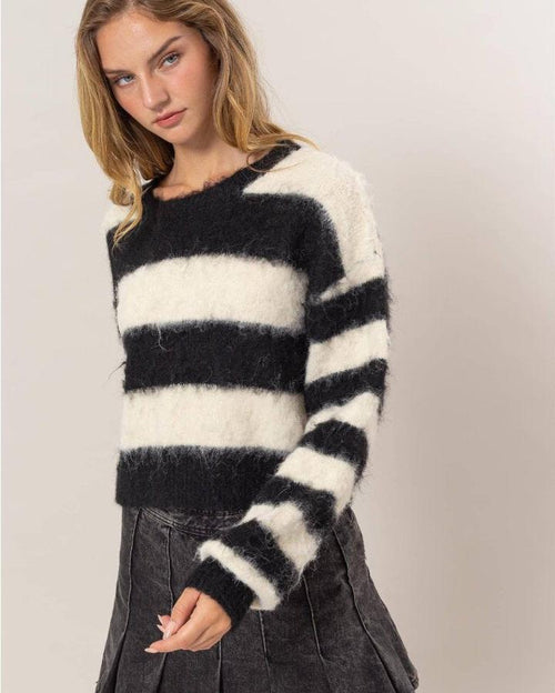 Black Striped Malin Sweater