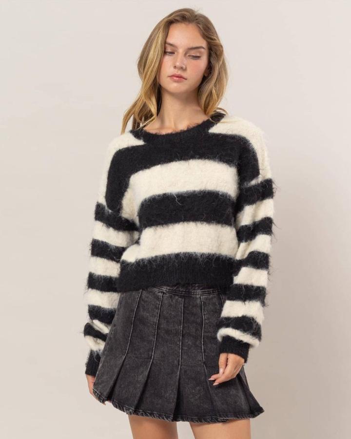 Black Striped Malin Sweater