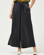 Black Wide Leg Satin Pants