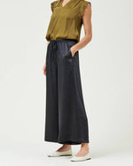 Black Wide Leg Satin Pants