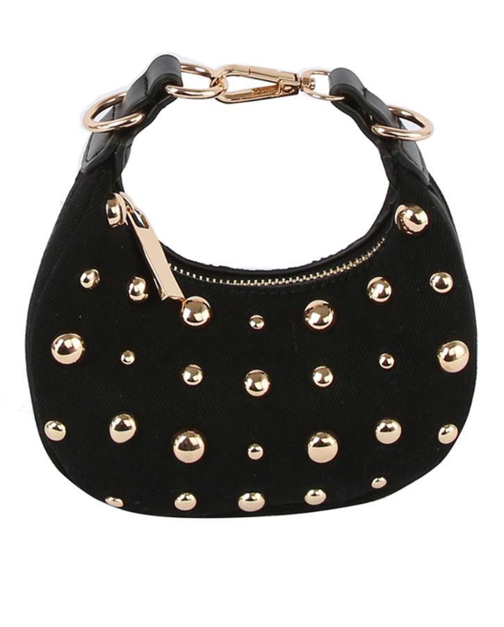 Black Studded Justine Bag