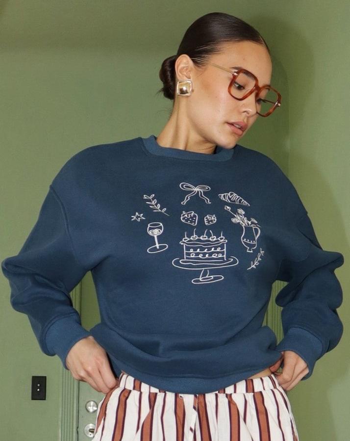 Birthday Girl Embroidered Sweatshirt