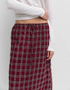 Burgundy Plaid Frances Skirt