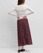 Burgundy Plaid Frances Skirt