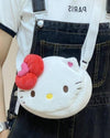 Hello Kitty Face with Red Ribbon Crossbody  Bag