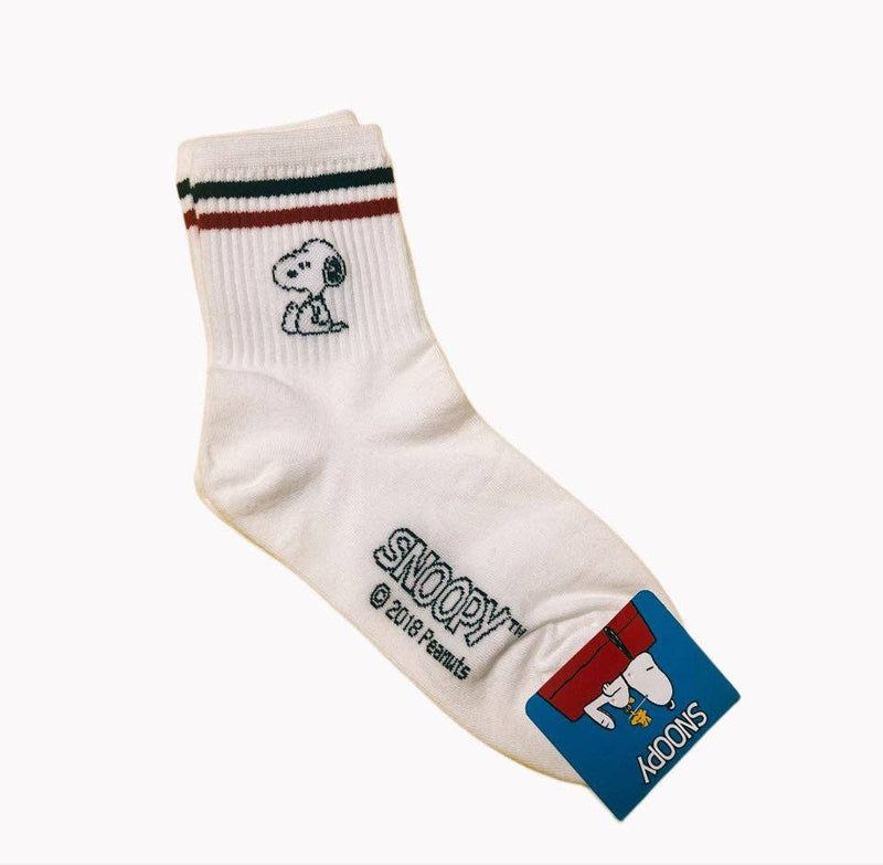 Gray Athletic Snoopy Socks