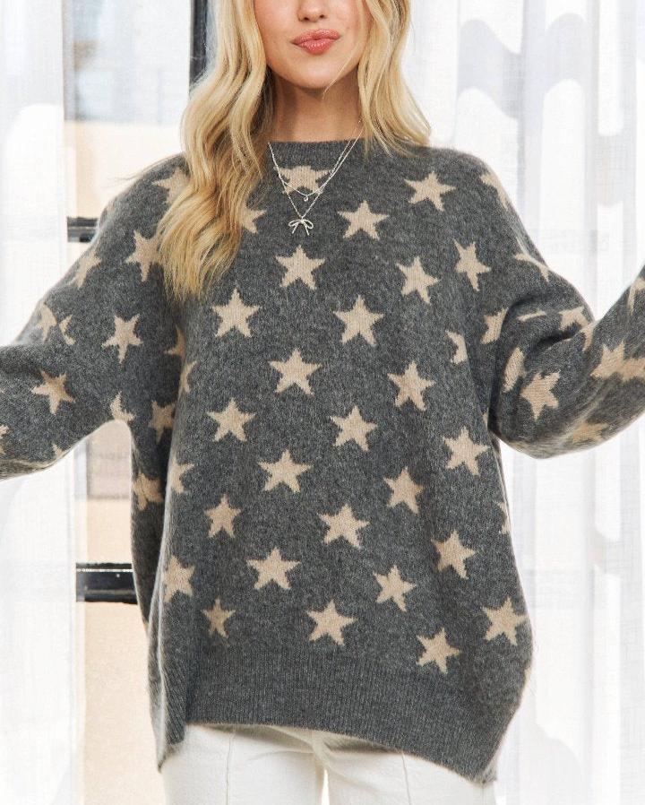 Charcoal Star Sweater