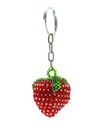 Beaded Strawberry Keychain
