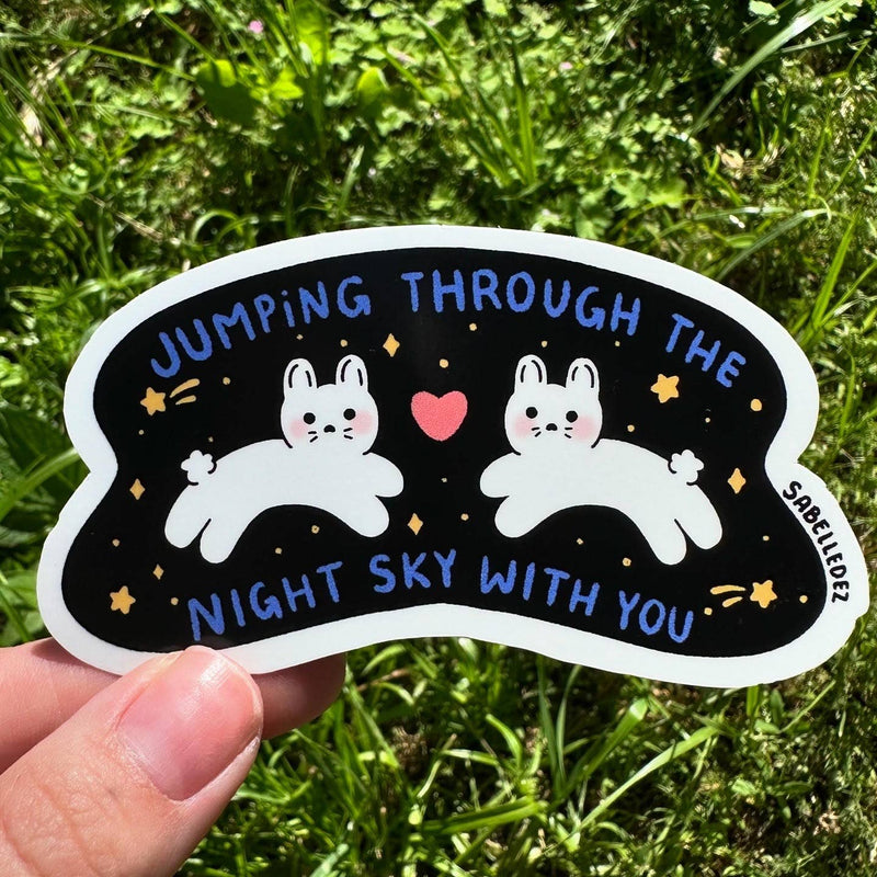 Jumping Through the Night Sky With You Sticker