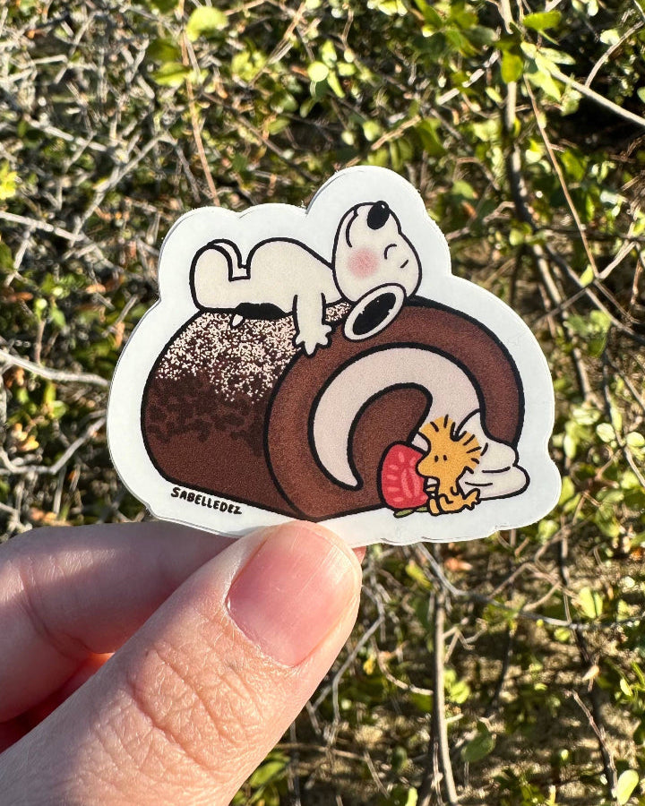 Snoopy Swiss Roll Sticker