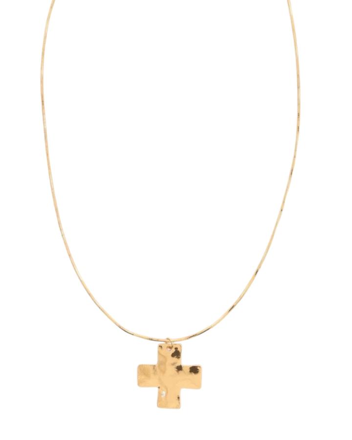 Metal Cross Pendant Necklace