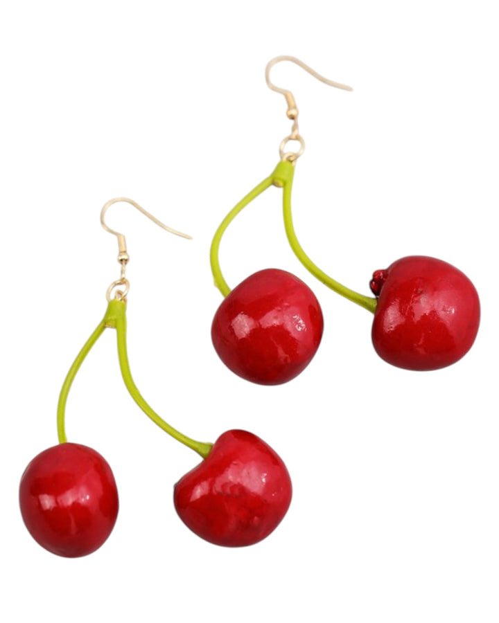 Large Cherry Drop Earrings