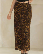 Bias Leopard Skirt