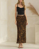 Bias Leopard Skirt