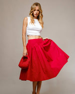 Red Drop Waist Skirt