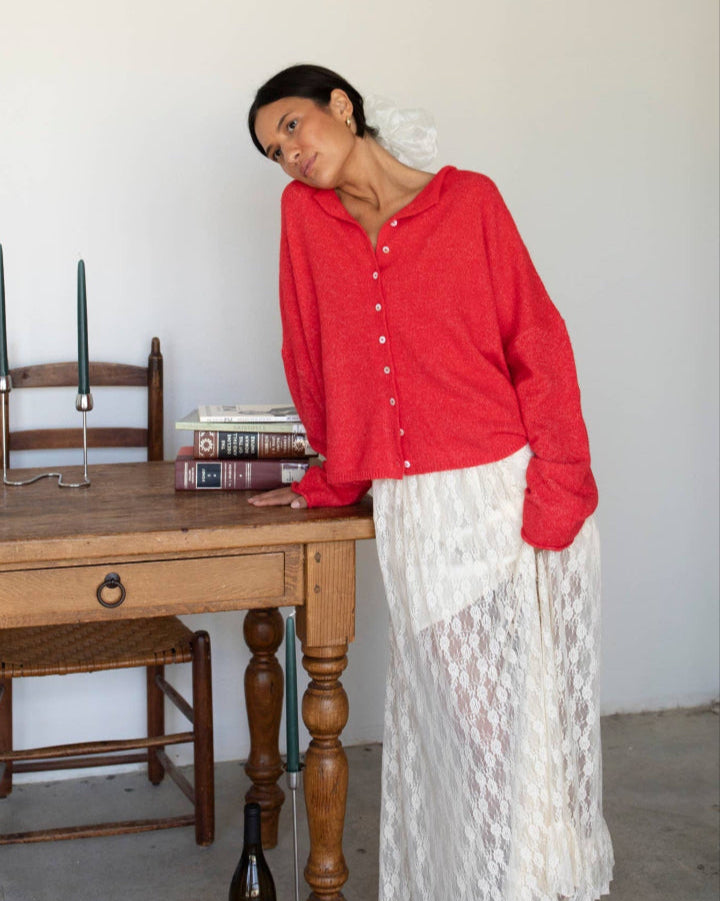 Red Piper Cardigan