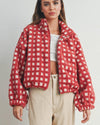 Red Check Fleece Jacket