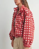 Red Check Fleece Jacket