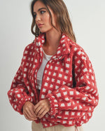 Red Check Fleece Jacket