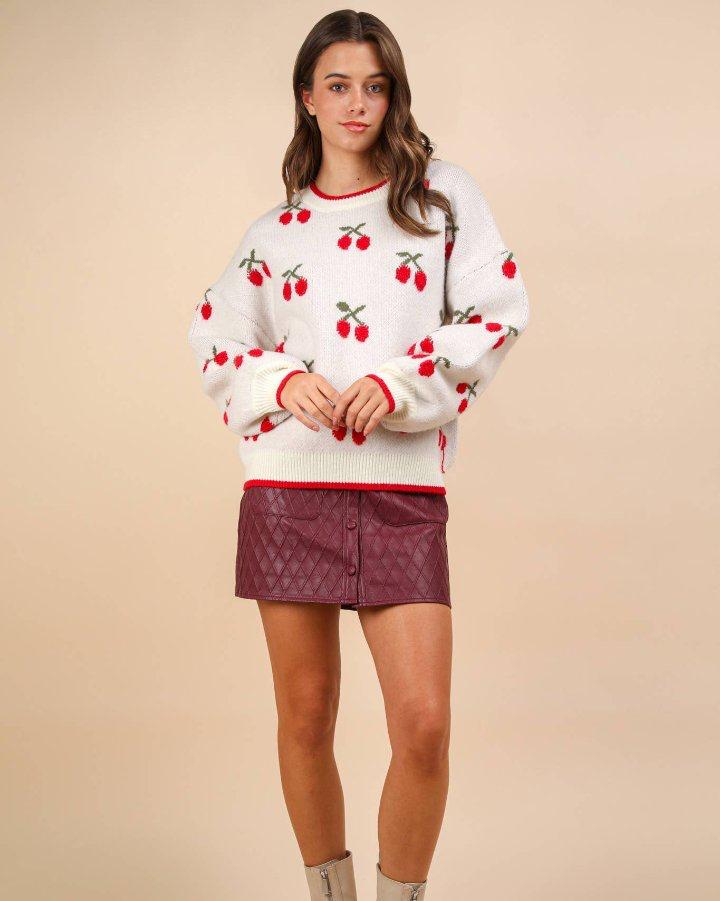 White Cherry Sweater