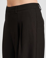 Black J.C. Pleat Pant