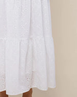 Tiered Eyelet Maxi Skirt